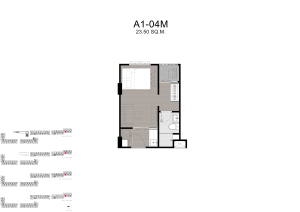 Kave Carnival Rangsit 1 Bedroom condo unit floor plan layout