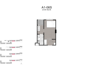 Kave Carnival Rangsit 1 Bedroom condo unit floor plan layout