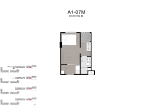 Kave Carnival Rangsit 1 Bedroom condo unit floor plan layout