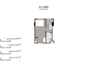 Kave Carnival Rangsit 1 Bedroom condo unit floor plan layout