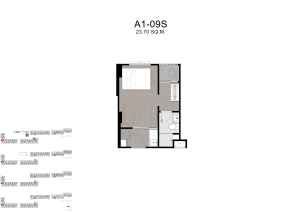 Kave Carnival Rangsit 1 Bedroom condo unit floor plan layout