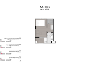 Kave Carnival Rangsit 1 Bedroom condo unit floor plan layout