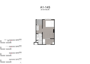Kave Carnival Rangsit 1 Bedroom condo unit floor plan layout