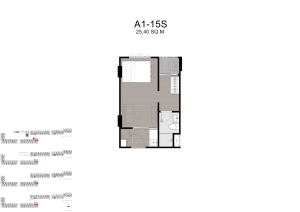 Kave Carnival Rangsit 1 Bedroom condo unit floor plan layout