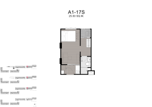 Kave Carnival Rangsit 1 Bedroom condo unit floor plan layout