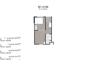 Kave Carnival Rangsit 1 Bedroom Exclusive condo unit floor plan