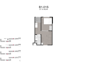 Kave Carnival Rangsit 1 Bedroom Exclusive condo unit floor plan