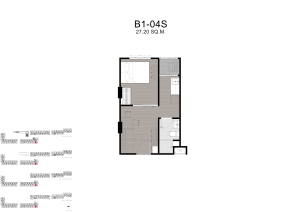 Kave Carnival Rangsit 1 Bedroom Exclusive condo unit floor plan