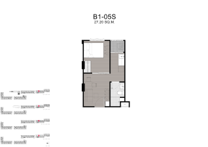 Kave Carnival Rangsit 1 Bedroom Exclusive condo unit floor plan