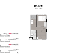 Kave Carnival Rangsit 1 Bedroom Exclusive condo unit floor plan