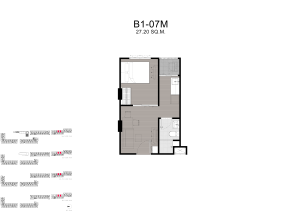 Kave Carnival Rangsit 1 Bedroom Exclusive condo unit floor plan