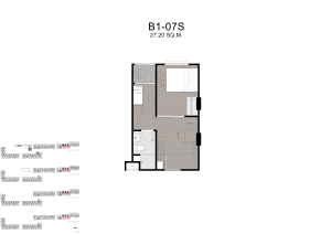 Kave Carnival Rangsit 1 Bedroom Exclusive condo unit floor plan