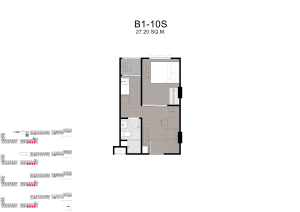 Kave Carnival Rangsit 1 Bedroom Exclusive condo unit floor plan