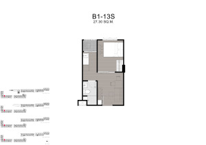 Kave Carnival Rangsit 1 Bedroom Exclusive condo unit floor plan