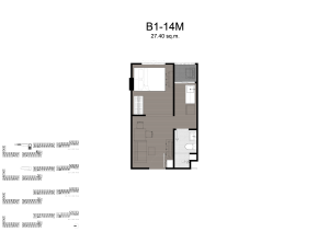 Kave Carnival Rangsit 1 Bedroom Exclusive condo unit floor plan