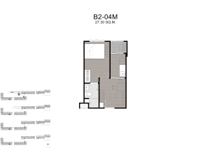 Kave Carnival Rangsit 1 Bedroom Exclusive condo unit floor plan