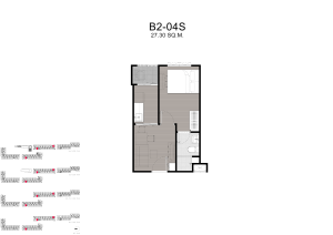 Kave Carnival Rangsit 1 Bedroom Exclusive condo unit floor plan