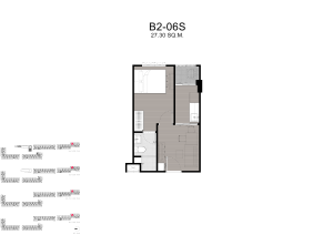 Kave Carnival Rangsit 1 Bedroom Exclusive condo unit floor plan