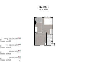 Kave Carnival Rangsit 1 Bedroom Exclusive condo unit floor plan