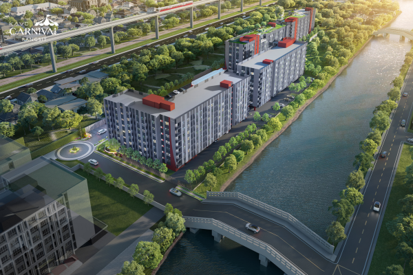 Kave Carnival Rangsit campus condo aerial view master plan